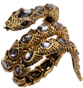 SERPENT Coil Crystal Arm Cuff